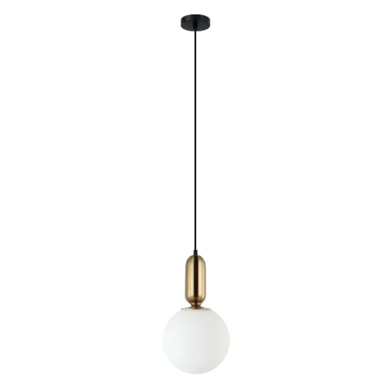 Bezpieczne zakupy Lampa wisząca szklana kula z brązem PND-02340-1M-BRO z serii Aldeva - Lampy Italux