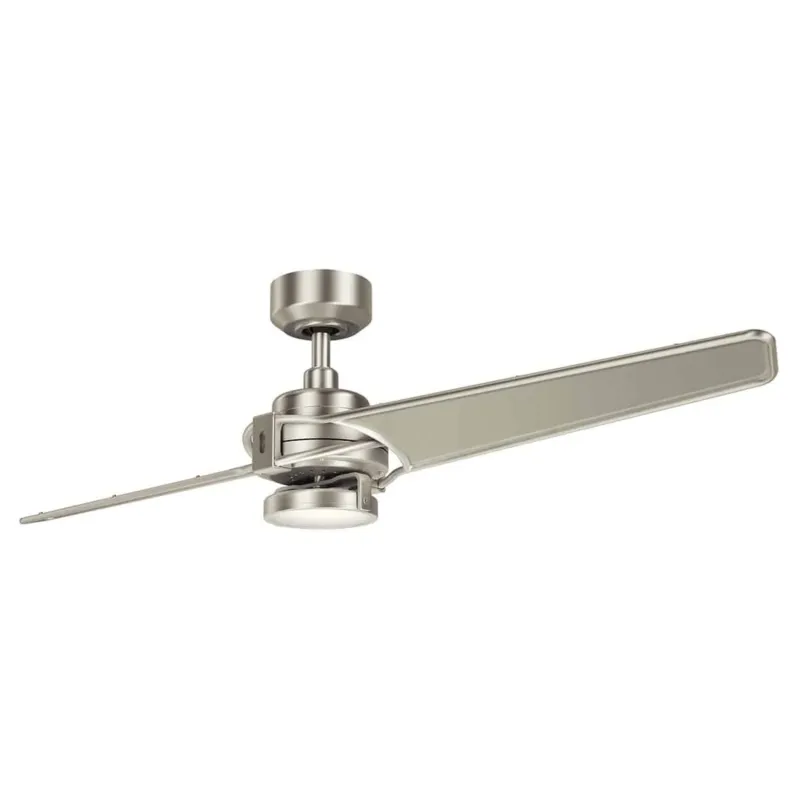 Dodaj do koszyka Wentylator sufitowy z oświetleniem LED srebrny metalowy 142cm KLF-XETY-56-BN z serii XETY - Elstead Lighting