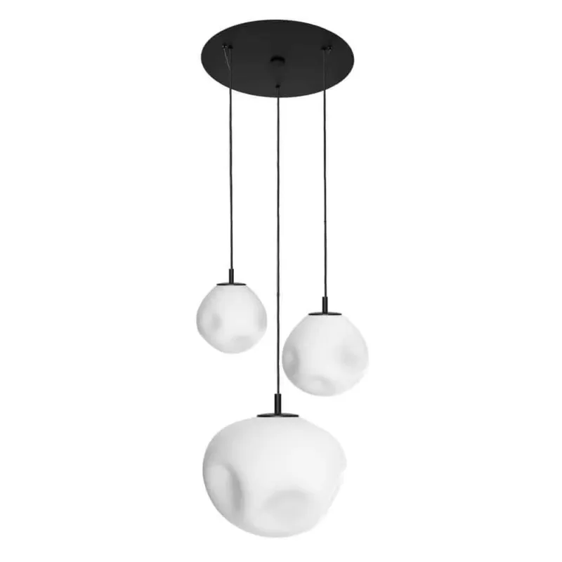 Tani Lampa wisząca nowoczesna potrójna CLOE PLAFON 3 11072302 czerń - Kaspa