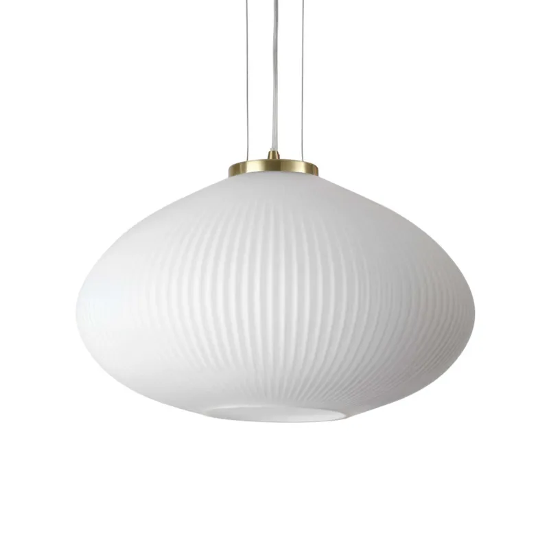 Lampa wisząca nowoczesna PLISSE SP1 D45 mosiądz 285191 - Ideal Lux Szybka dostawa