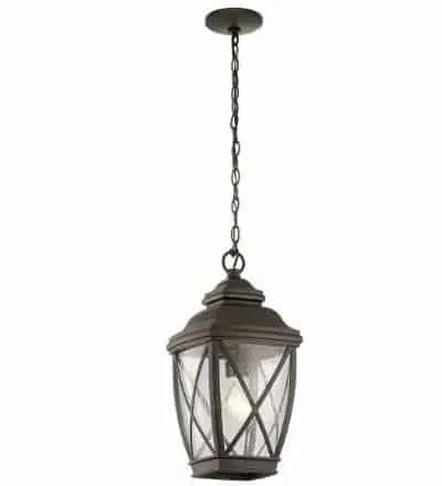 Lampa wisząca metalowa brązowa ze szkłem KL/TANGIER8/M z serii TANGIER - Elstead Lighting Niska cena