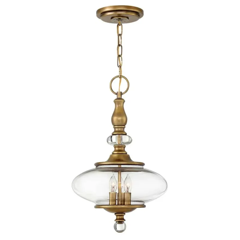 Zamów teraz Lampa wisząca mosiężna szklana 3-punktowa HK/WEXLEY/3P HB z serii WEXLEY - Elstead Lighting