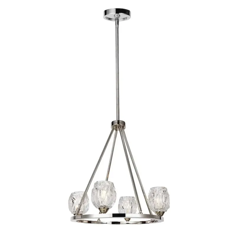 Żyrandol chromowany szklany 4-punktowy FE/RUBIN4 z serii RUBIN - Elstead Lighting Ostatnia szansa