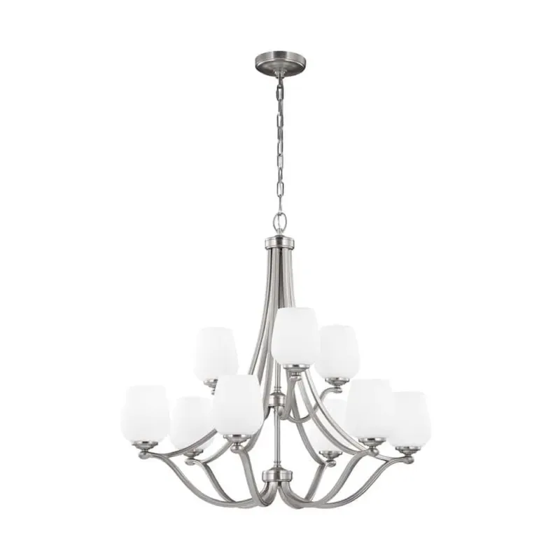 Żyrandol metalowy srebrny 9-punktowy FE/VINTNER9 z serii VINTNER - Elstead Lighting Zniżka