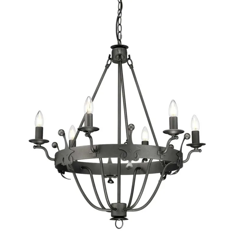 Nowość Żyrandol metalowy złoty 6-punktowy WINDSOR6 GR z serii WINDSOR - Elstead Lighting