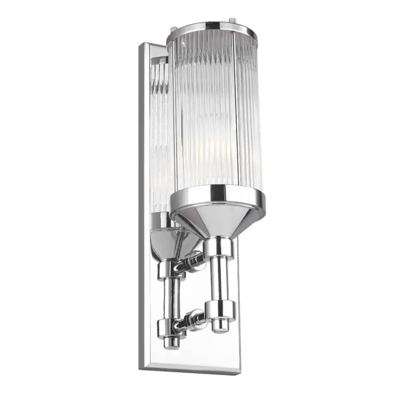 Kup teraz Kinkiet chromowany szklany pionowy IP44 FE/PAULSON1 z serii PAULSON - Elstead Lighting