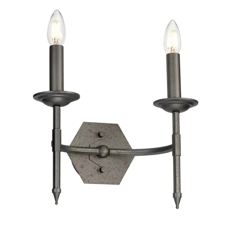 Kinkiet metalowy czarny 2-punktowy CROWN2 z serii CROWN - Elstead Lighting Zamów teraz