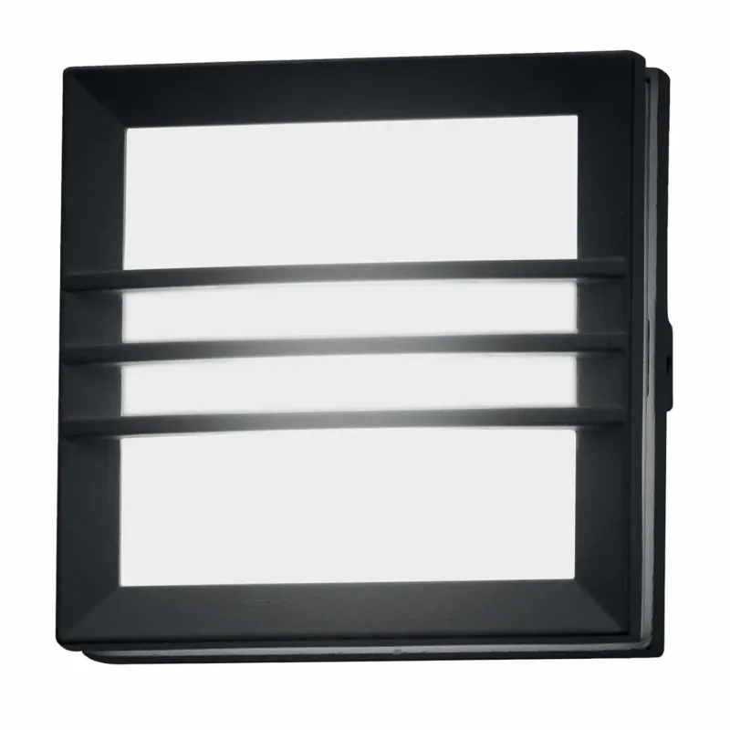 Wyjątkowa oferta Kinkiet zewnętrzny kwadratowy czarny metalowy 14cm EGIL 2W z serii EGIL - Elstead Lighting