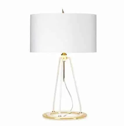 Lampa stołowa biało-złota metalowa FERRARA/TL WPG z serii FERRARA - Elstead Lighting Oferta limitowana