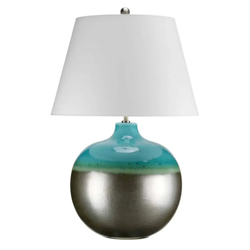 Lampa stołowa ceramiczna multikolorowa z abażurem LAGUNA/TL LRG z serii LAGUNA - Elstead Lighting Promocja
