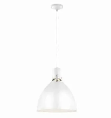 Lampa wisząca metalowa biała 36cm FE/BRYNNE/P FWH z serii BRYNNE - Elstead Lighting Ostatnie sztuki