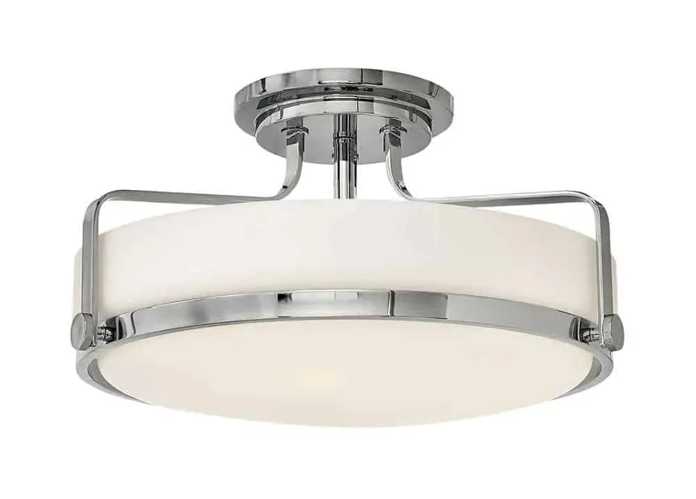 Plafon okrągły chromowany ze szklanym kloszem HK/HARPER/SFM CM z serii HARPER - Elstead Lighting Popularny