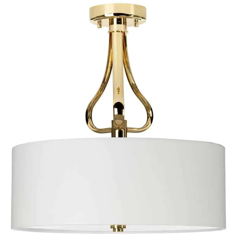 Szybka dostawa Plafon złoty z białym kloszem 40cm BATH/FALM/SF FG z serii BATH - Elstead Lighting