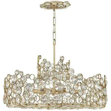 Żyrandol kryształowy złoty 6-punktowy HK/ANYA6 z serii ANYA - Elstead Lighting Premium