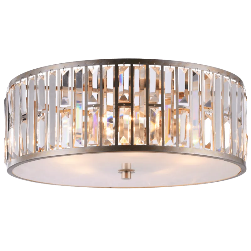 Plafon glamour beżowy metalowy kryształowy 55cm C05127CP z serii KYIV - Cosmo Light Nowy