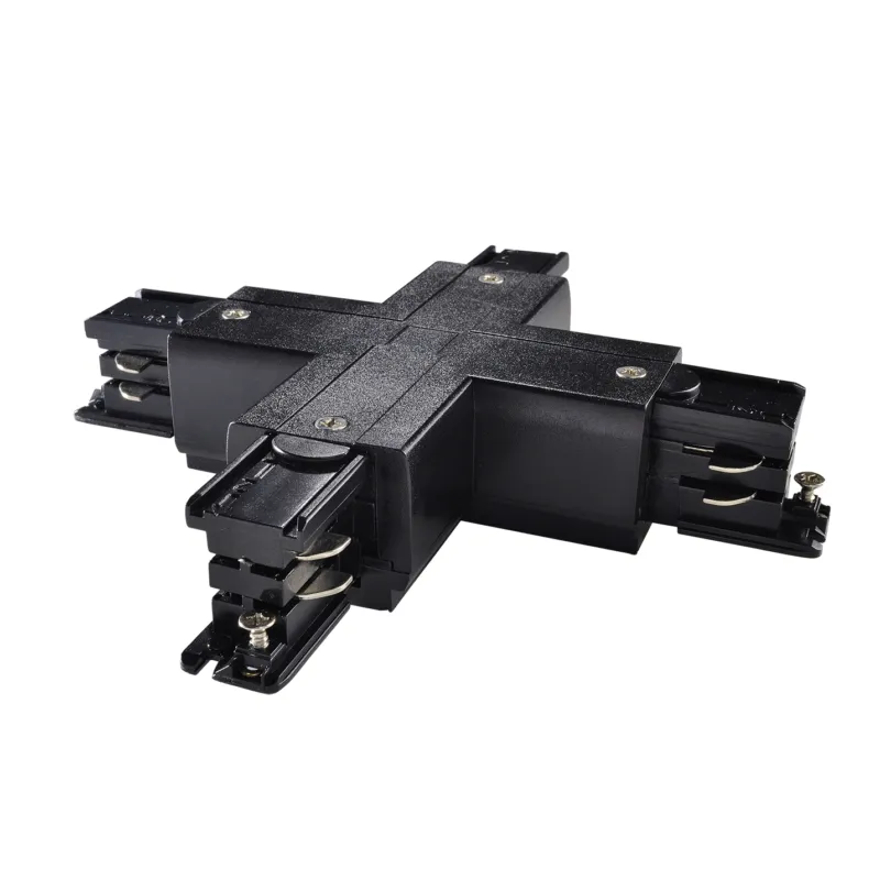 Łącznik X szynoprzewodu 3F 230V - Czarny 8115 - Antigo Bezpieczne zakupy