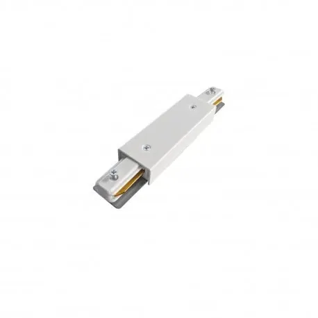 Azzardo Łącznik zasilający prosty biały z tworzywa TRACK 1LINE STRAIGHT CONNECTOR POWER WH Ekspresowa dostawa
