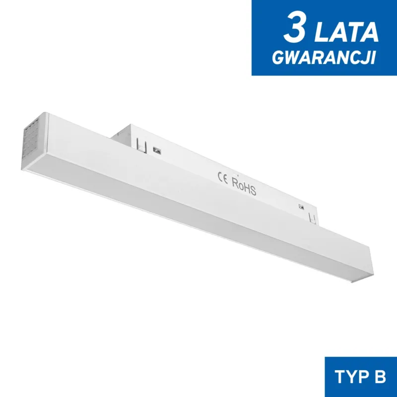 Linia Led do szyn magnetycznych biała 12W 3000K - TYP B 1138 - Decorativi Bestseller