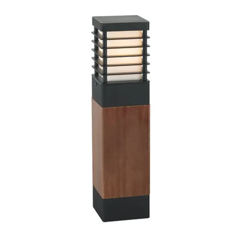 Sprawdź teraz Lampa stojąca słupek drewno HALMSTAD 49CM 1400B - Norlys