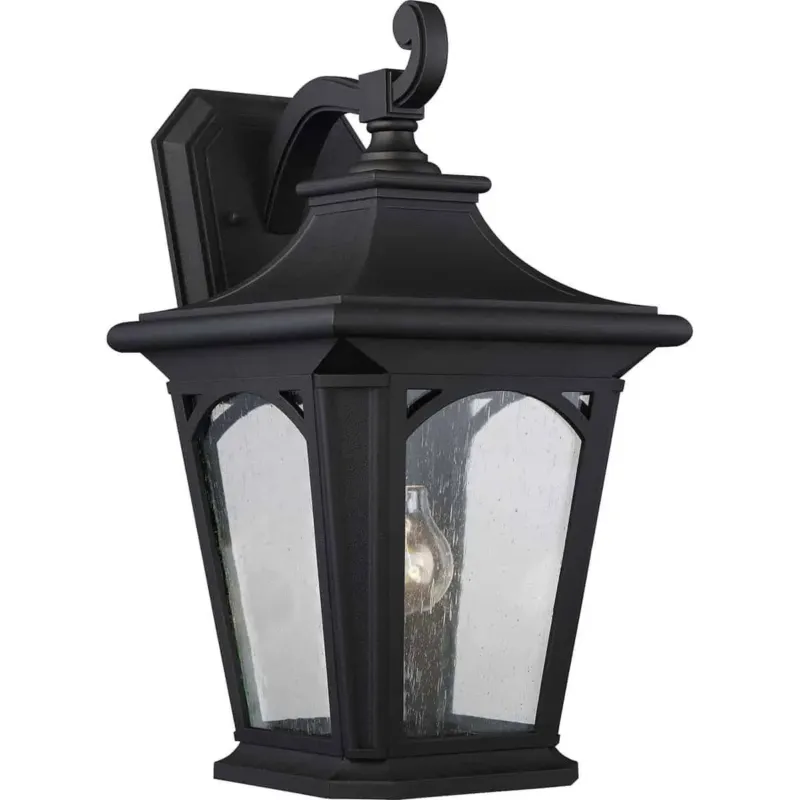 Szybka dostawa Kinkiet zewnętrzny czarny metalowy ze szkłem QZ/BEDFORD2/L z serii BEDFORD - Elstead Lighting