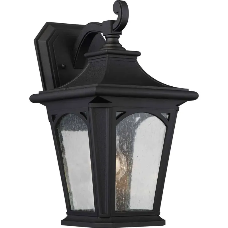 Kinkiet zewnętrzny czarny metalowy ze szkłem QZ/BEDFORD2/M z serii BEDFORD - Elstead Lighting Popularny