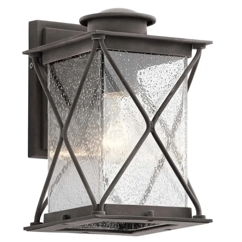 Kinkiet zewnętrzny grafitowy metalowy ze szkłem KL/ARGYLE2/S z serii ARGYLE - Elstead Lighting Promocja