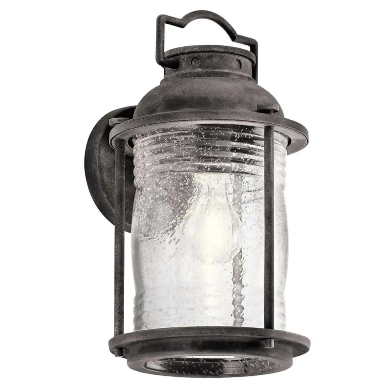 Kup online Kinkiet zewnętrzny grafitowy metalowy ze szkłem KL/ASHLANDBAY2/M z serii ASHLAND BAY - Elstead Lighting