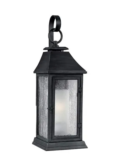 Ekspresowa dostawa Kinkiet zewnętrzny grafitowy metalowy ze szkłem FE/SHEPHERD/2M z serii SHEPHERD - Elstead Lighting
