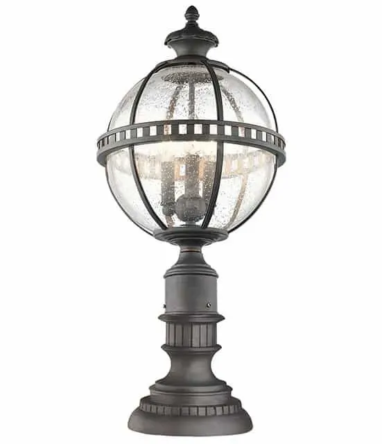 Lampa stojąca zewnętrzna brązowa szklana 3-punktowa KL/HALLERON/3M z serii HALLERON - Elstead Lighting Bezpieczne zakupy