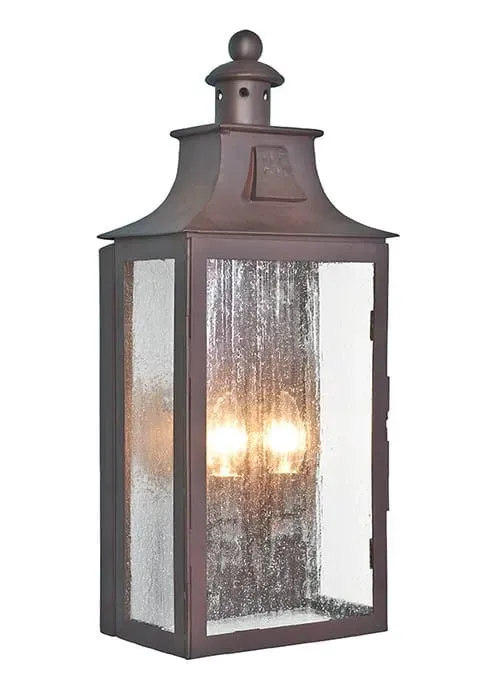 Łatwy zwrot Kinkiet zewnętrzny brązowy metalowy 2-punktowy KENDAL z serii KENDAL - Elstead Lighting
