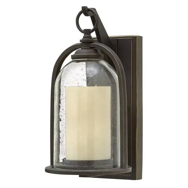 Szybka dostawa Kinkiet zewnętrzny brązowy metalowy ze szklanym kloszem HK/QUINCY/S z serii QUINCY - Elstead Lighting