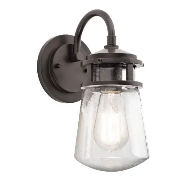 Oferta limitowana Kinkiet zewnętrzny brązowy szklany 1-punktowy KL/LYNDON2/S z serii LYNDON - Elstead Lighting