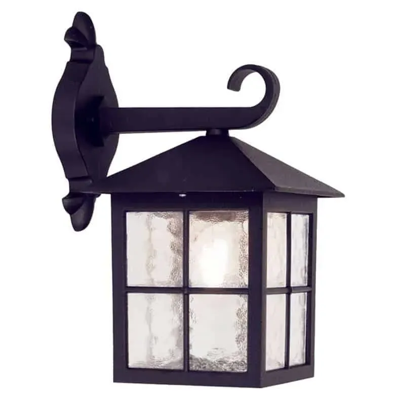 Kinkiet zewnętrzny czarny metalowy ze szkłem BL18 z serii WINCHESTER - Elstead Lighting Najlepsza cena