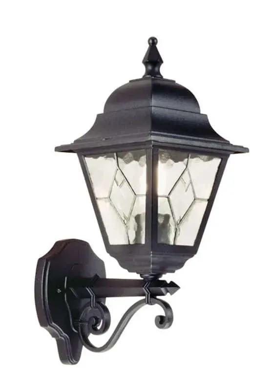 Kinkiet zewnętrzny czarny metalowy ze szkłem NR1 BLK z serii NORFOLK - Elstead Lighting Promocja