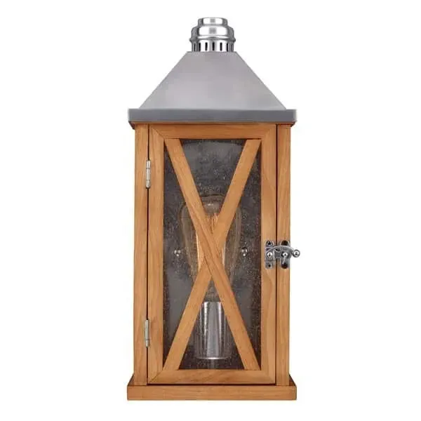 Kinkiet zewnętrzny drewniany z metalem IP44 LUMIEREFE/LUMIERE/S2OAK z serii LUMIERE - Elstead Lighting Oferta