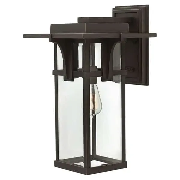 Kinkiet zewnętrzny metalowy brązowy ze szkłem HK/MANHATTAN2/L z serii MANHATTAN - Elstead Lighting Rabat