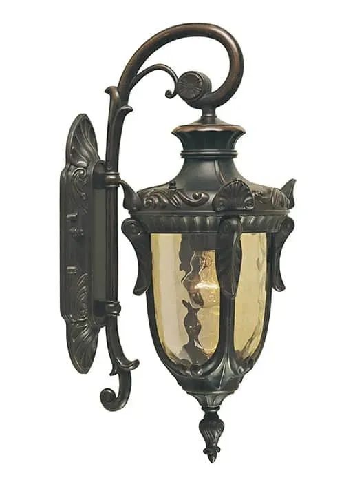 Kinkiet zewnętrzny metalowy brązowy ze szkłem PH2/M OB z serii PHILADELPHIA - Elstead Lighting Łatwy zwrot
