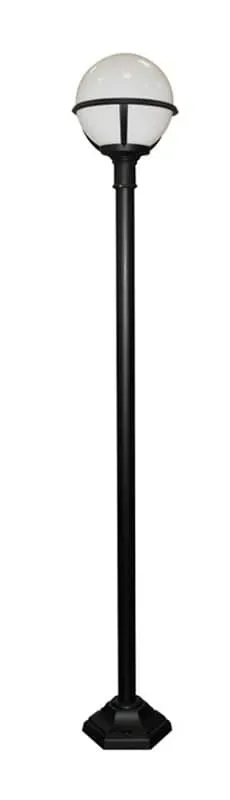 Promocja Lampa ogrodowa stojąca czarna metalowa z kulistym kloszem GLENBEIGH POST z serii GLENBEIGH - Elstead Lighting
