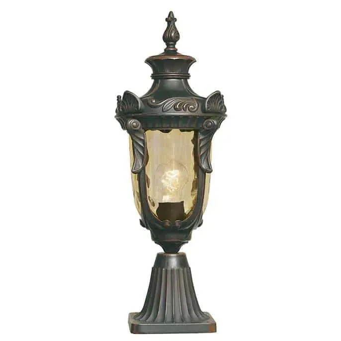 Do wyczerpania zapasów Lampa stojąca zewnętrzna brązowa metalowa PH3/M OB z serii PHILADELPHIA - Elstead Lighting