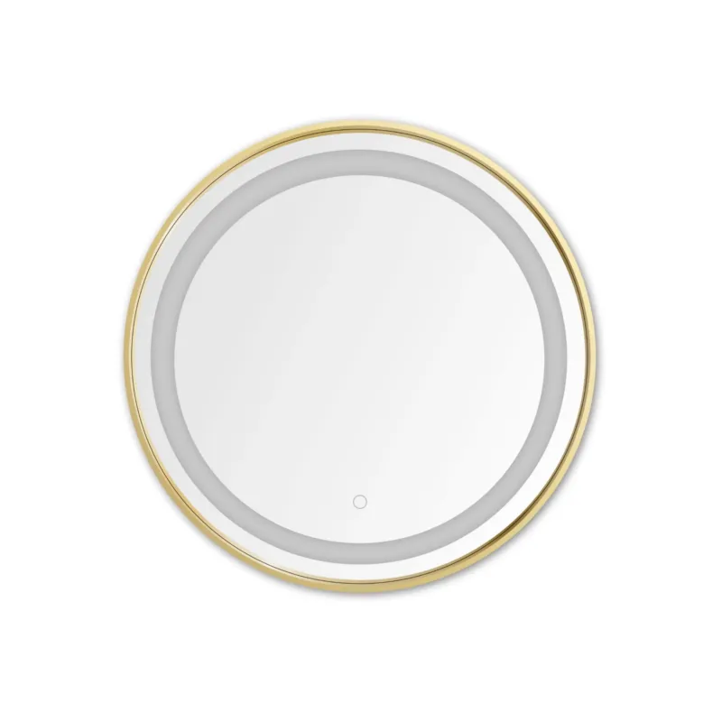 Darmowy zwrot Lustro z złotą ramką z oświetleniem CCT LED 60 cm D251801 - Zuma Line