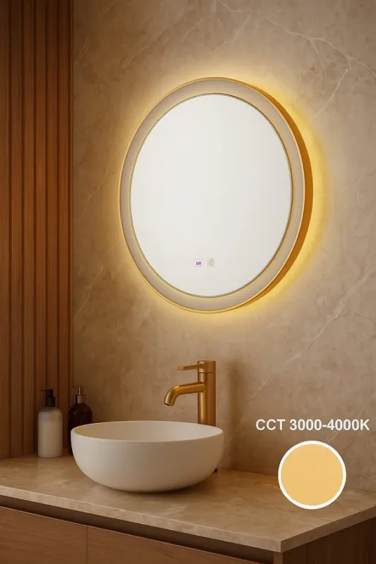 Azzardo Lustro LED okrągłe złote 57cm AZ5820 z serii SERGIO Popularny