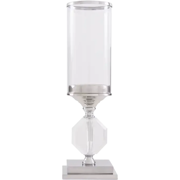 Zamów dziś Świecznik metalowy szklany srebrny 39cm D01691 z serii ADELE - Cosmo Light
