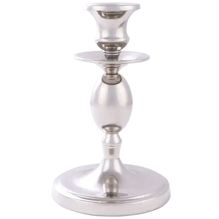 Świecznik metalowy srebrny 20cm D01578 z serii GRACE - Cosmo Light Szybka dostawa