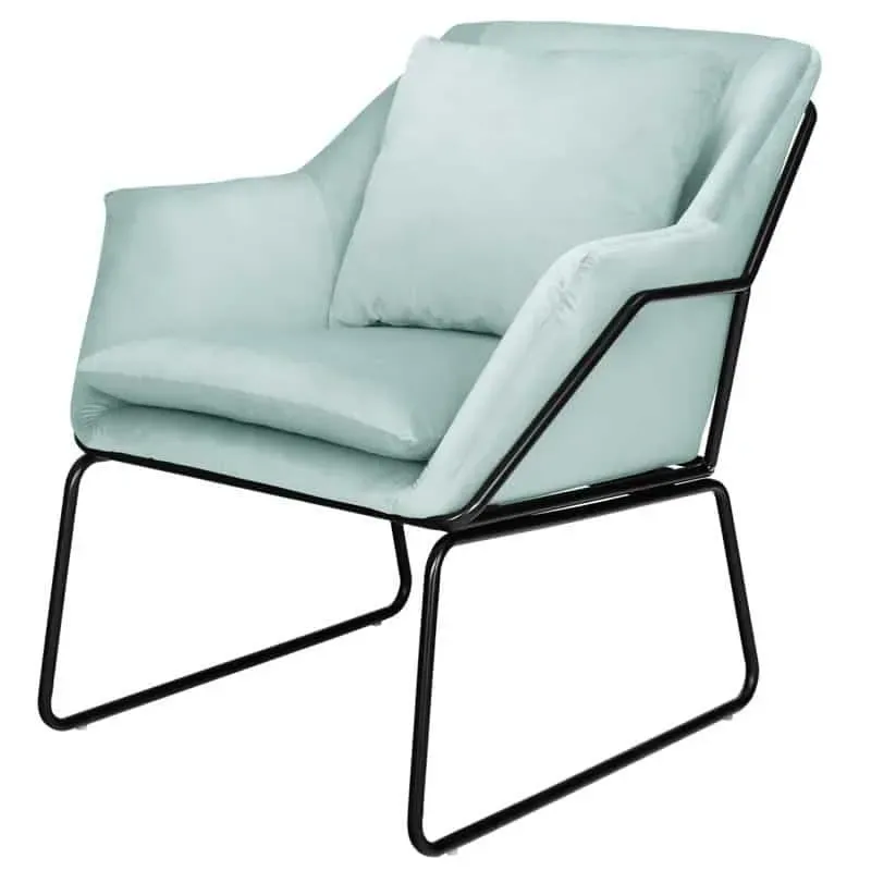 Fotel welurowy miętowy MOOS HOME - Step Into Design Premium