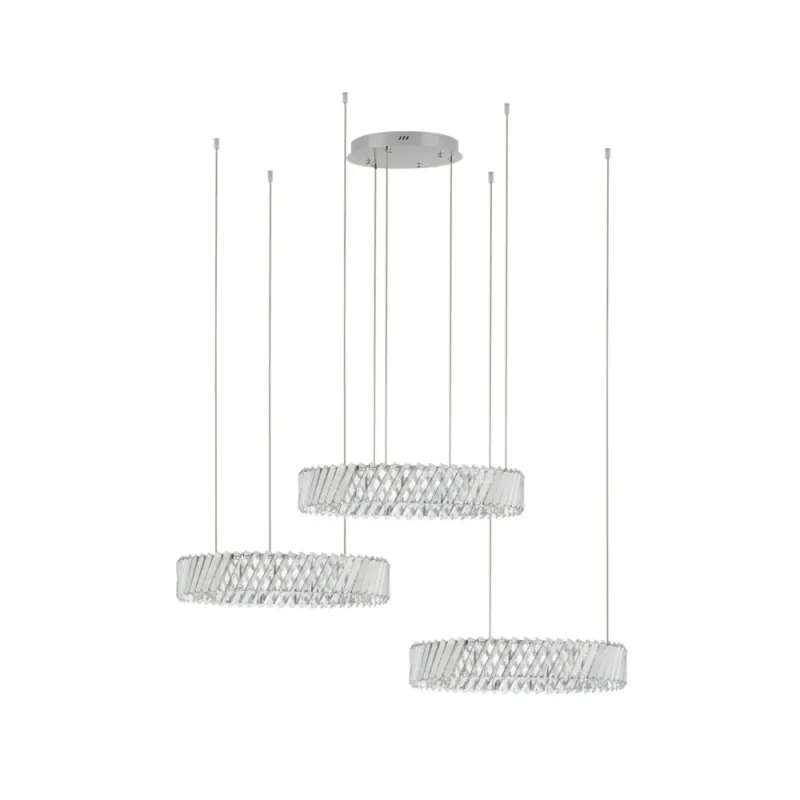 Lampa wisząca kryształowa 3 ring Tariea LED 116cm Oferta czasowa