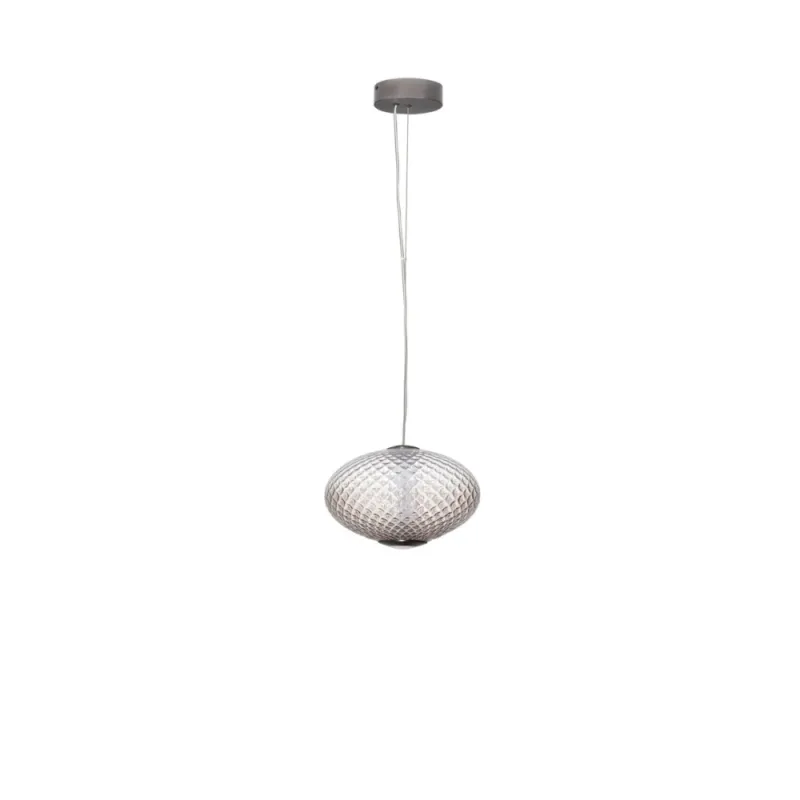 Lampa wisząca szklana retro Radoa LED 30cm szary / brąz Ograniczona ilość