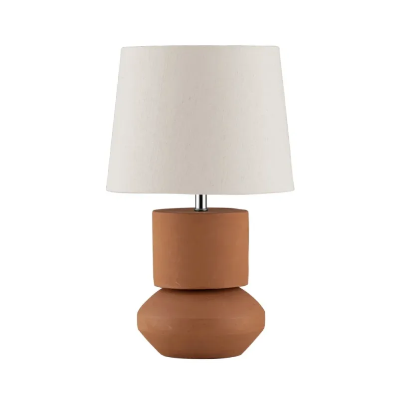Wyprzedaż Lampa na komodę Mizu beżowy abażur / terakota