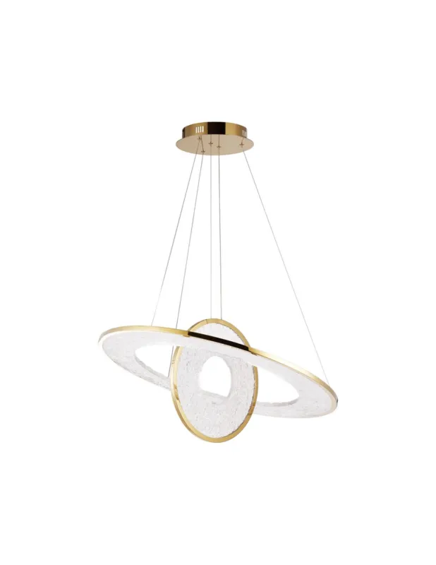 Nowość Lampa wisząca glamour Alexia LED 74cm złota MaxLight