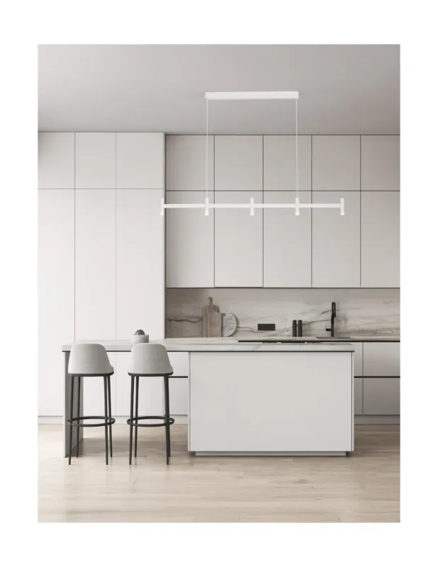 Zniżka Lampa wisząca minimalistyczna Cipote LED 3000K 147cm biała