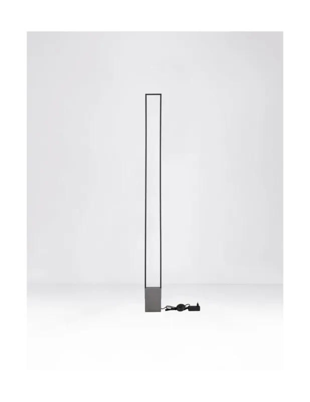 Darmowy zwrot Lampa podłogowa w kształcie ramki Silot LED 3000K 160,5cm czarna